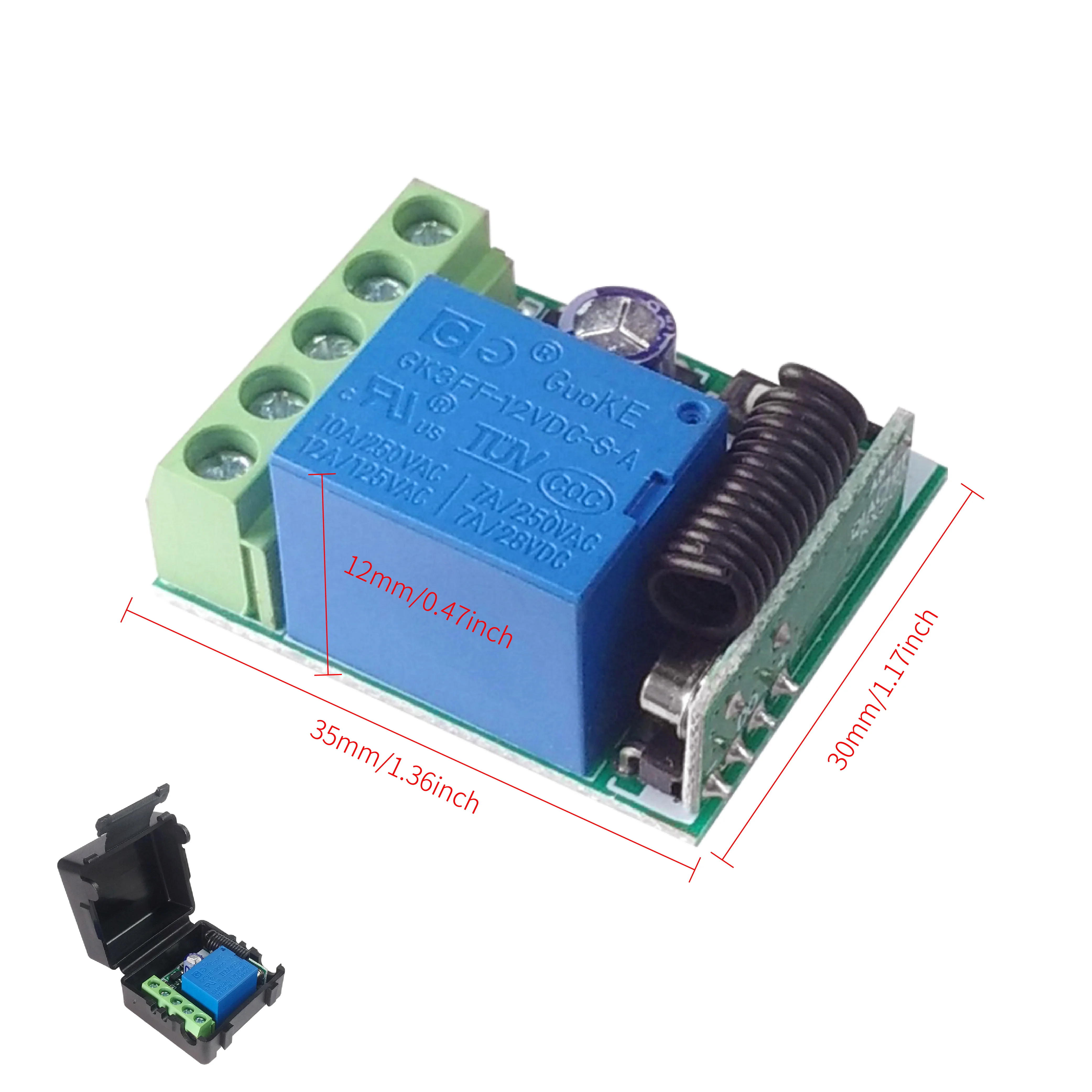 FUNSHION DC 12V 1 CH беспроводной пульт дистанционного управления релейный модуль