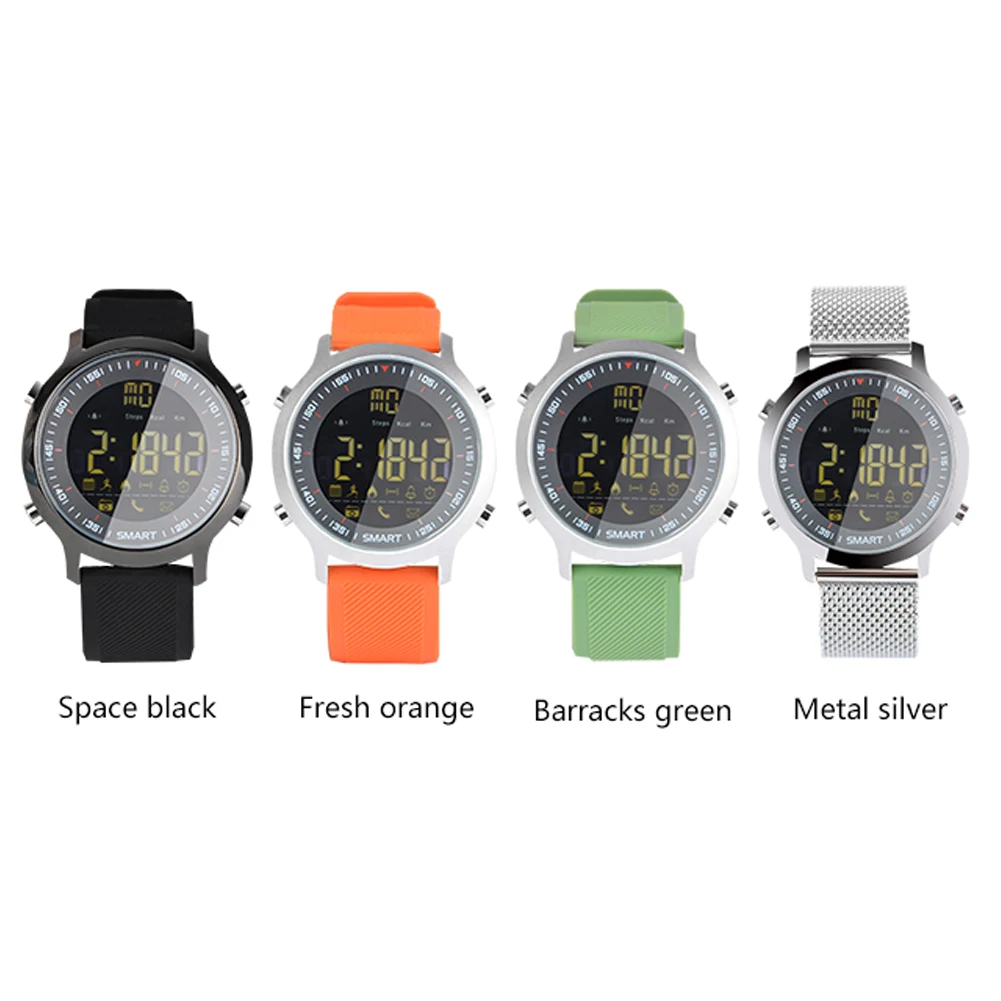 EX18 Smart Watch Bluetooth 4.0 Man IP68 Waterproof Support Call and SMS Alert Pedometer Sports Activities Tracker Smartwatch | Электроника