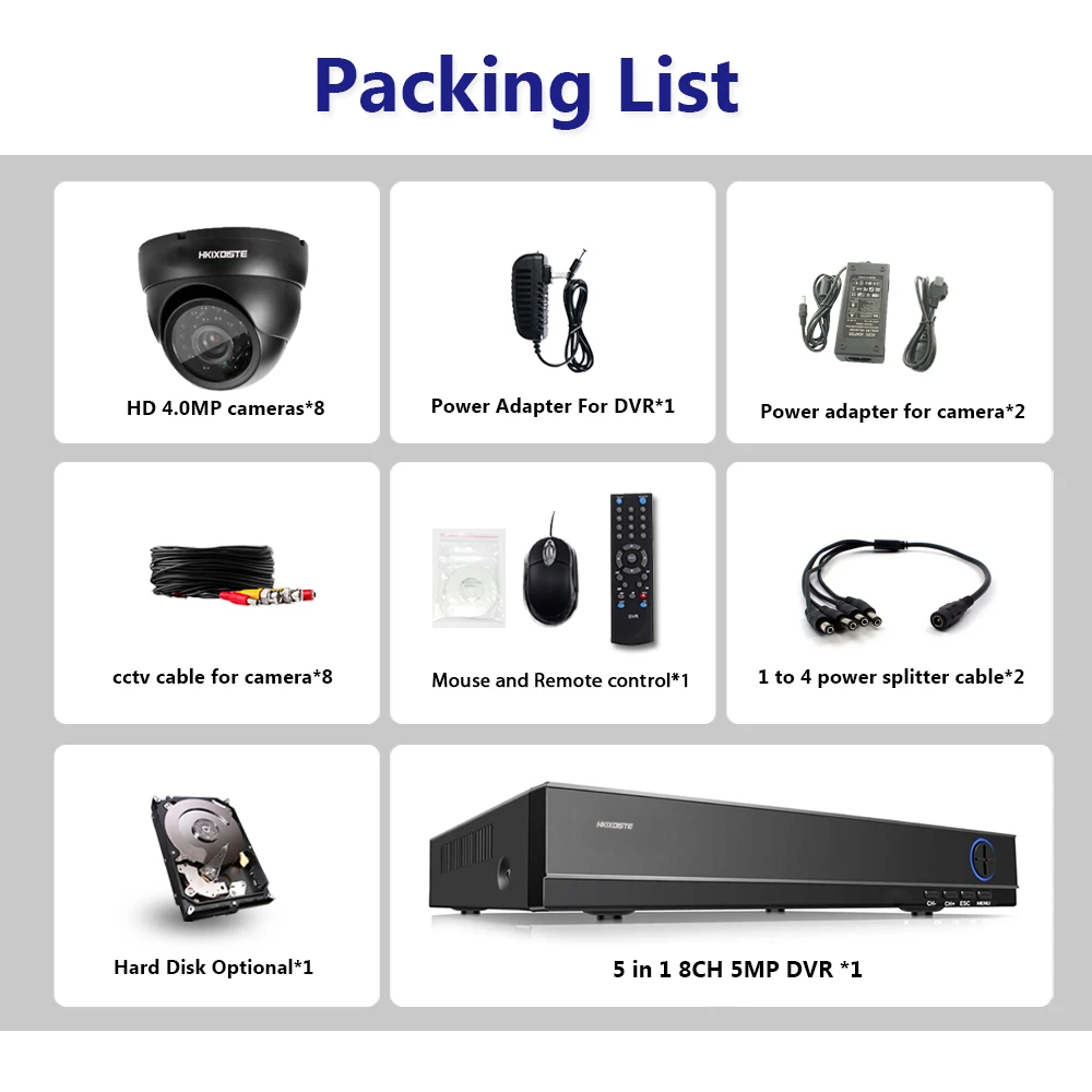 Домашняя Cctv камера комплект системы безопасности 8ch наружная домашняя