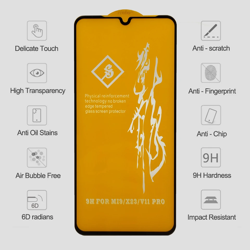 6D стекло для Xiaomi Redmi Note 7 6 Pro 5 4X Защитная пленка для экрана на Redmi 7A Note 7 5 6 Pro Закаленное защитное стекло для Xiaomi Mi 9 SE 8 A2 Lite A3 CC9 CC9E Mi 9 Защитное стекло Redmi Note 7 5 6 Защита экрана