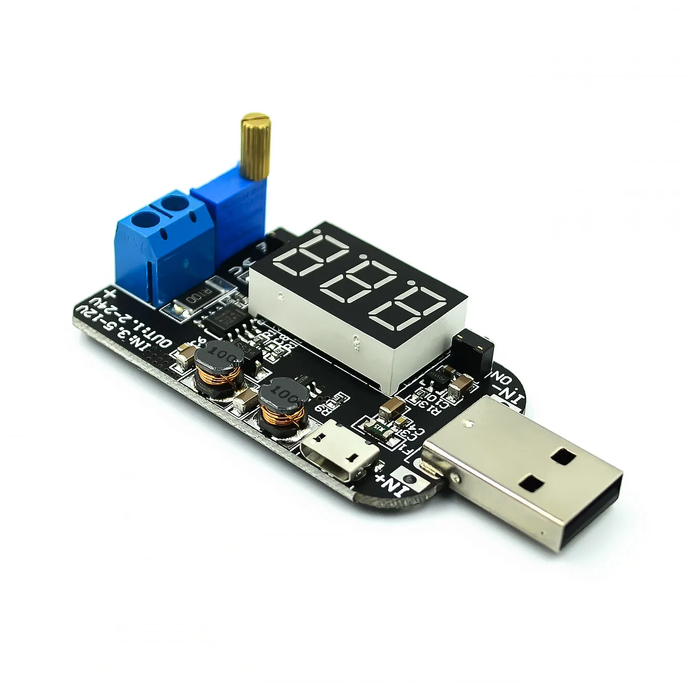 С текущим USB Micro от 5 В до 3 9 12 18 24 регулируемый модуль регулятора напряжения