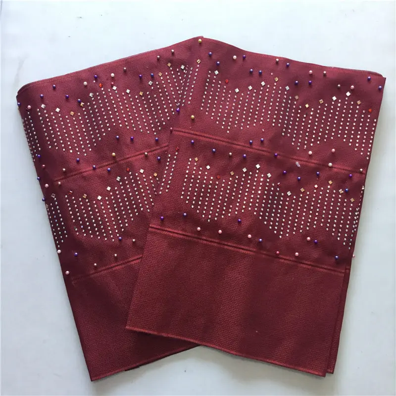 Африканский головной убор aso oke с бусинами нигерийский модный для вечерние НКИ 2