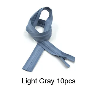 DG001-Light Gray Класс AAA 3#20 шт закрытые невидимые молнии 28 см для подушки, платья, 60 см DIY Швейные наборы Аксессуары молнии 40 см - Цвет: DG001-Light Gray