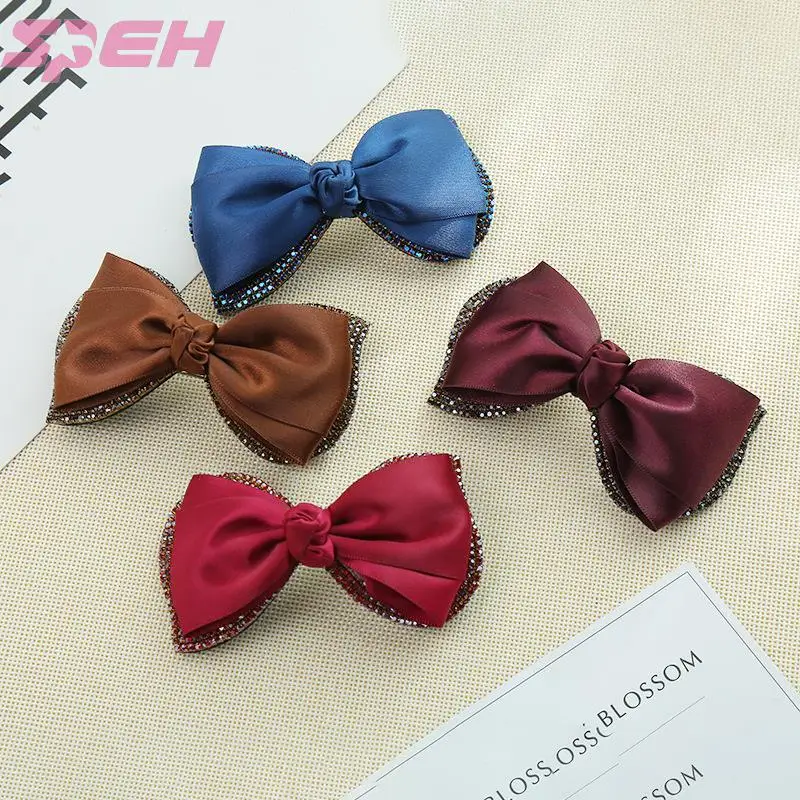 

Manufacturer wholesale new fashion women's hairpin student bow shape word clip foreign trade customization wholesale