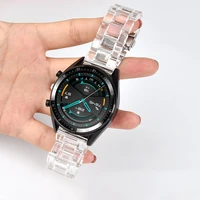 acrylic transparent watchband 20mm 22mm for samsung galaxy watch 3 45mm active 2 40mm strap band for huawei watch gt 2 bracelets
