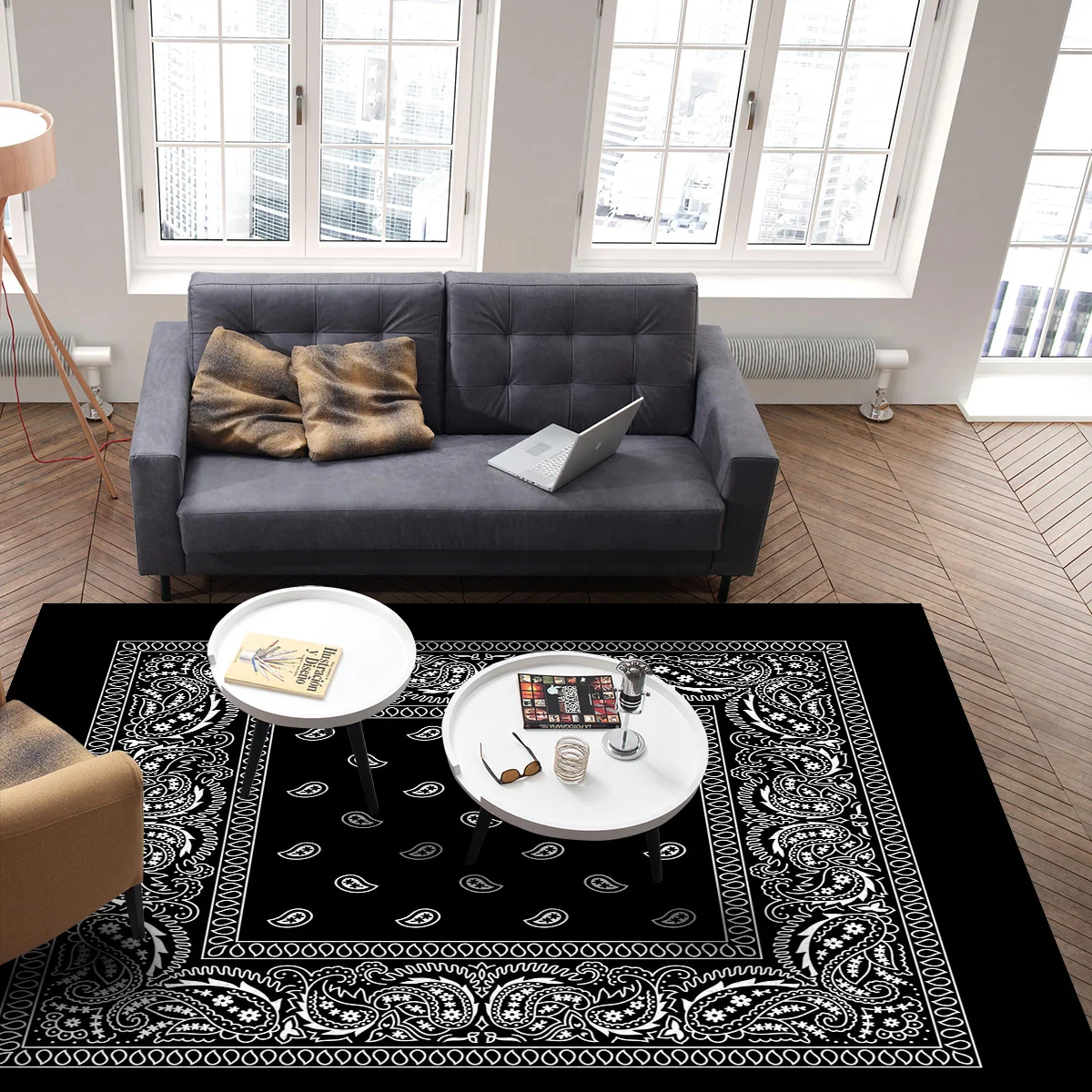 

Bandana Pattern Pattern Carpets For Living Room Bedroom Area Rug Kids Room Play Mat 3D Large Printed Home Carpet