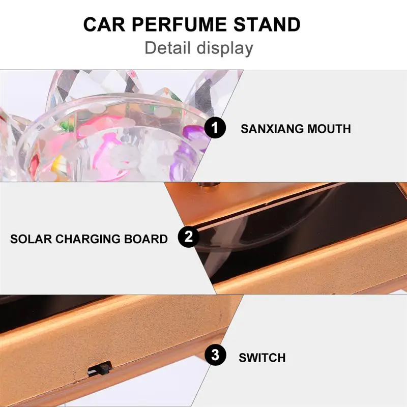 1 шт. Вращающаяся лампа в виде лотоса автомобильная подставка для духов