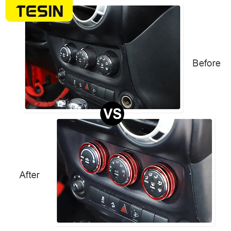 Кнопка переключателя кондиционера TESIN для автомобиля декоративная крышка