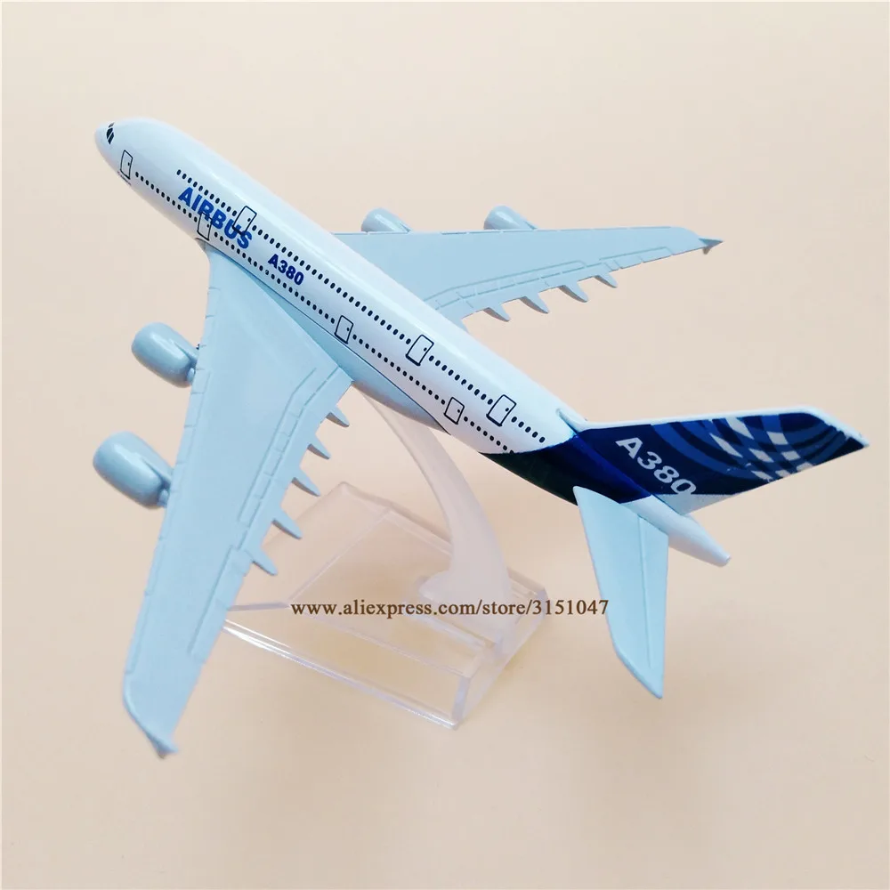 16 см металлический сплав воздушный прототип аэробус 380 A380 авиакомпании модель