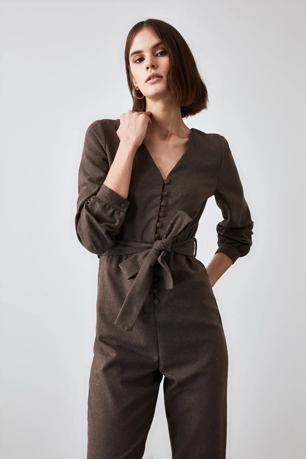 

Trendyol Belted Button Jumpsuit TWOAW21TU0047