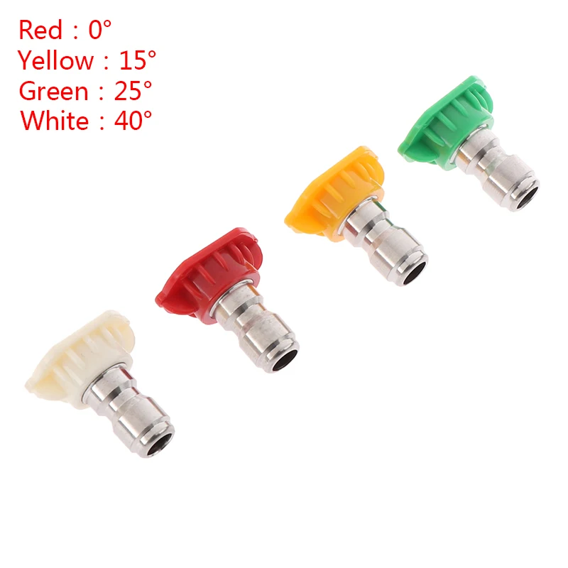 

Наконечник распылителя высокого давления, из нержавеющей стали 1/4 дюйма, 4000 фунтов на квадратный дюйм, с быстрым подключением, насадка 0, 15, 25,...