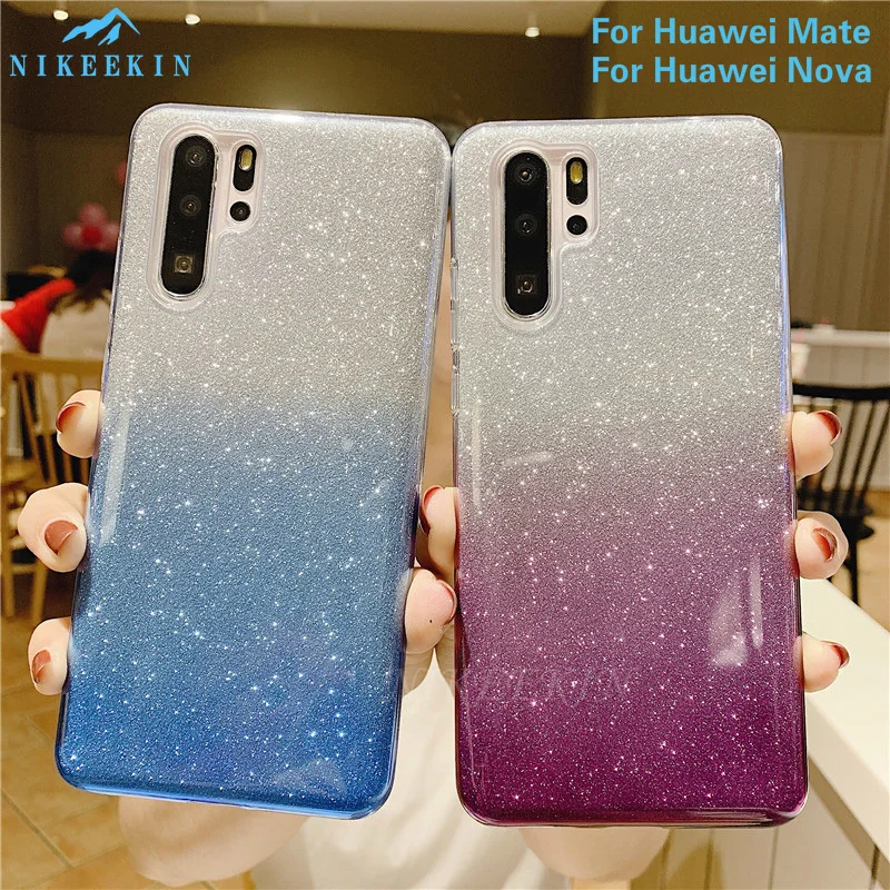 Блестящий Мягкий чехол для Huawei Mate 30 Lite 20X 20 Pro 10 9 8 чехлы блестящий Nova 6 SE 5T 5i 4e 3e 2i 2S