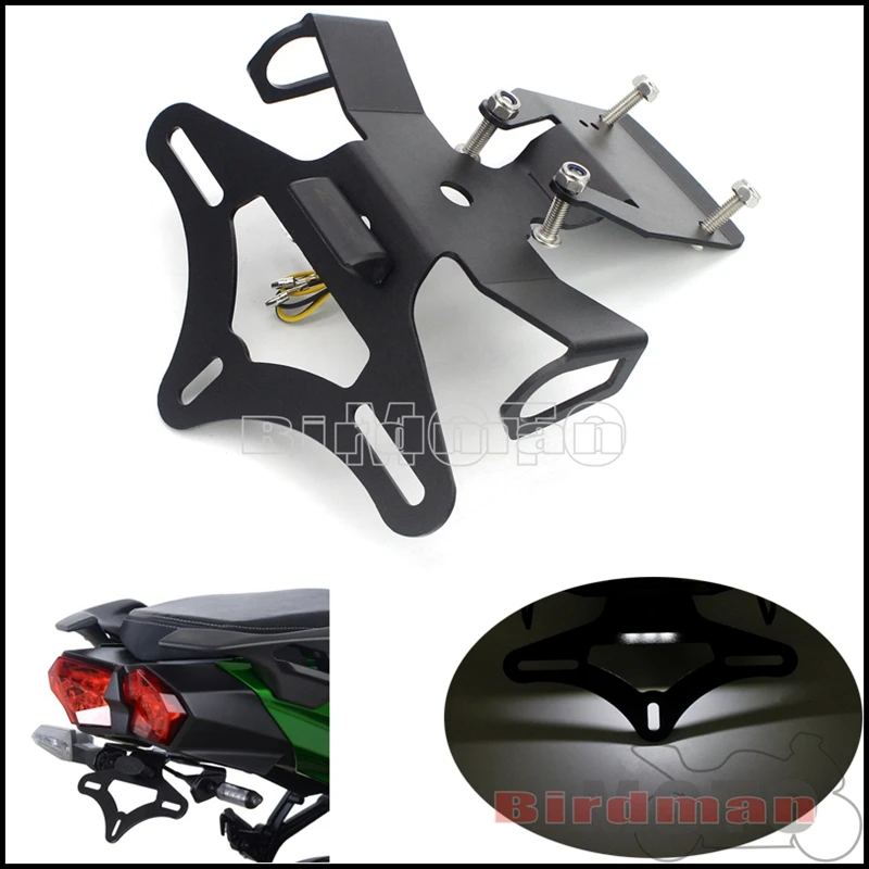 

Кронштейн для номерного знака мотоцикла Kawasaki Z900 2017-2019, задний аккуратный держатель для номерного знака, Устранитель крыла со светодиодсвет...