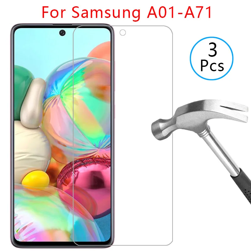 Защитный чехол из закаленного стекла для samsung a51 a71 a41 a31 a21s a01 Защита экрана galaxy a 51 71