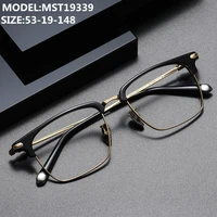 2022 new arrival pure titanium glasses frame retro square men prescription eyeglasses women anti blue optical myopia eyewear