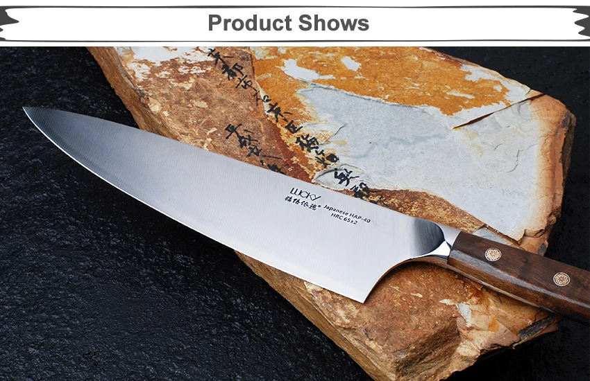 Gyuto, кухонный нож шеф-повара, японский HAP40, сталь, Высокоуглеродистая сталь, Кливер, филе для мяса, рыбы, нарезка, разделочный нож для приготовления пищи 28