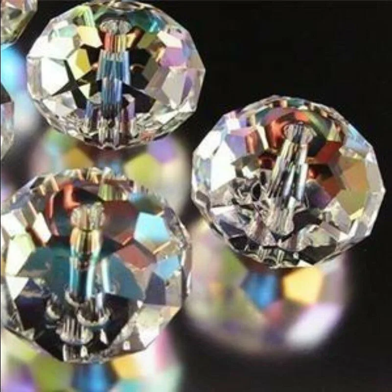 

100pcs 8X10mm Clear +AB Crystal Faceted Gems Loose Beads 5040