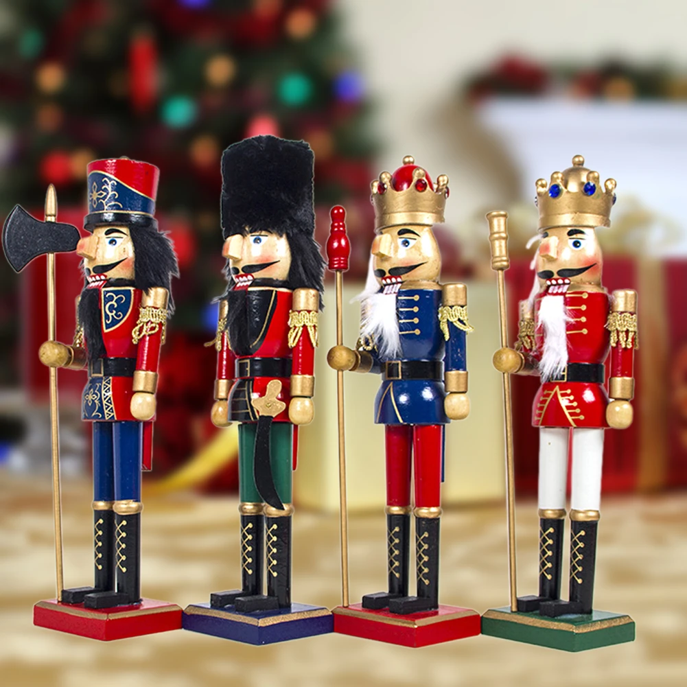 36 см винтажная кукольная деревянная кукла-Щелкунчик ручной работы вечерние