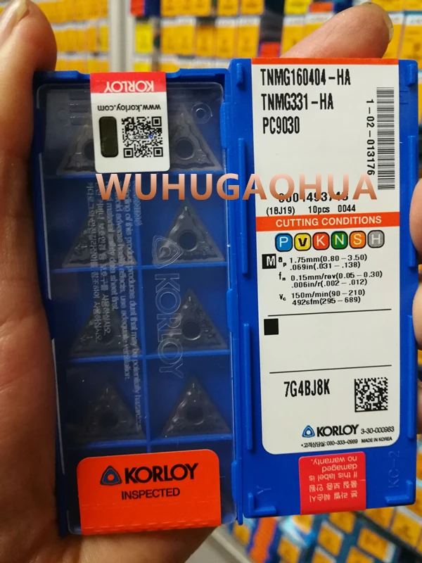 

10 шт./лот TNMG160404-HA PC9030 100% оригинальный токарный инструмент токарные детали KORLOY вольфрамовый карбид токарные инструменты MGMN300-M PC9030