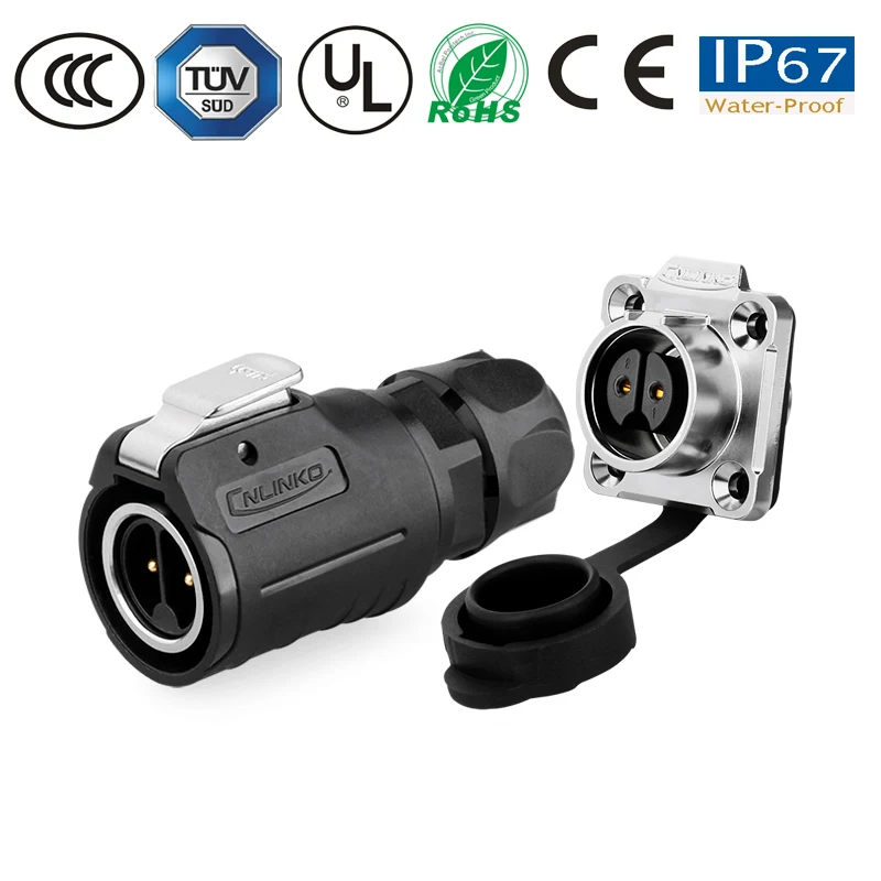 Водонепроницаемый разъем проводной и кабельный розетка M16 2 Pin TV/Solar