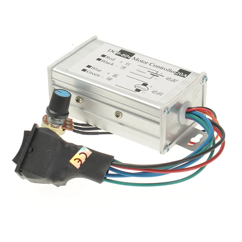 DC 9V 12V 24V 48V 60V 20A Reversible Motor Speed Controller Regulator Driver PWM | Обустройство дома