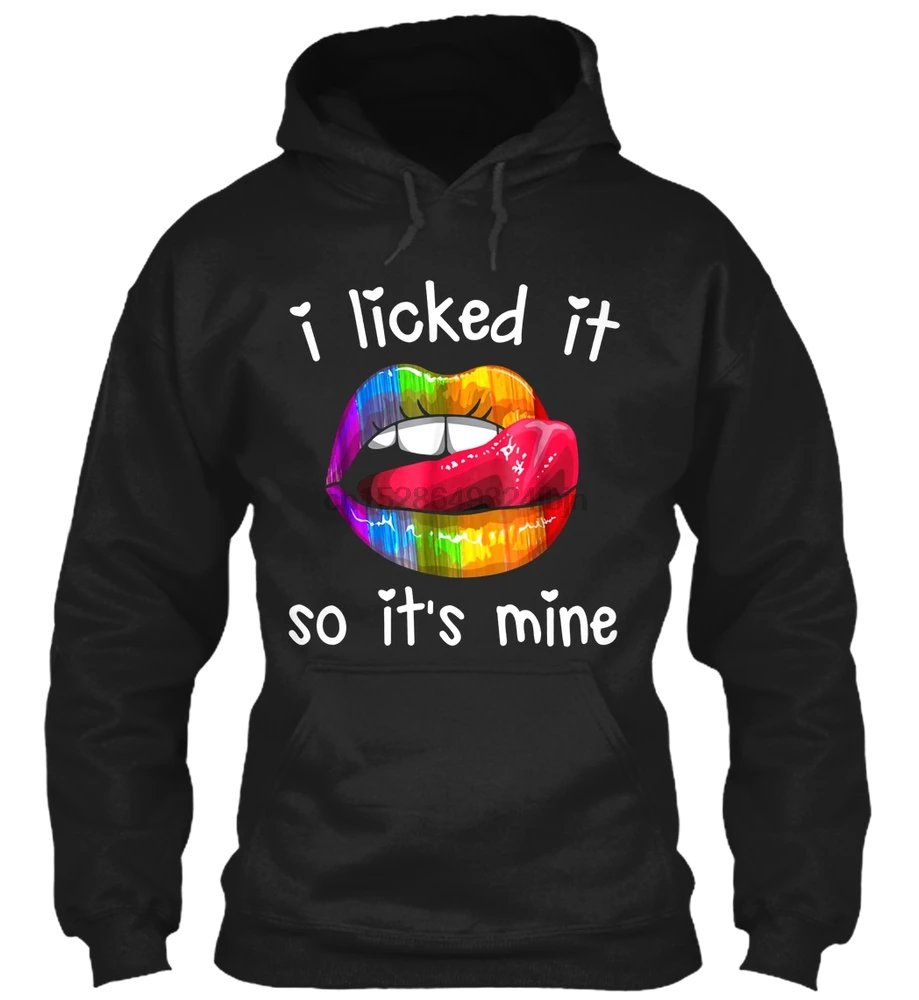 Мужская толстовка с длинным рукавом I Licked It So It's Mine (3) женская уличная одежда|Мужские толстовки и свитшоты| |
