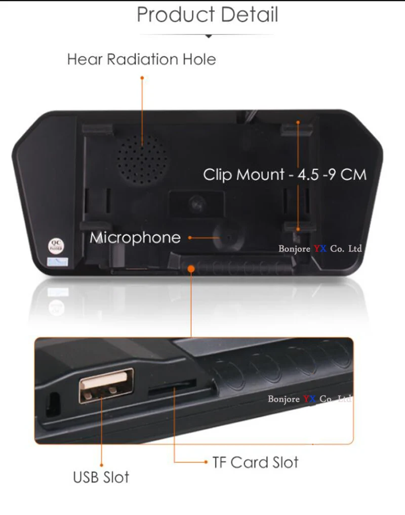Koorinwoo HD 1024P автомобильное зеркало с монитором Экран для sony CCD с заднего вида автомобиля Camaera заднего света 7 дюймов медиа телефонными разговорами через Bluetooth телефон USB SD музыкальный плеер обратный Camaera парковки Системы на тонкопленочных транзисторах на тонкоплёночных транзисторах ЖК-дисплей Дисплей видео Вход Accossories