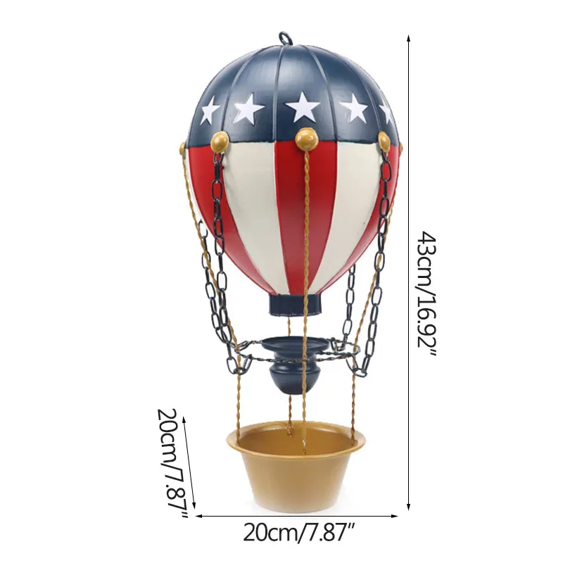 

Creative Wrought Iron Hot Air Balloon Models Decoration Ornaments Home Decoration Accessories Vintage Hanging Crafts Gifts