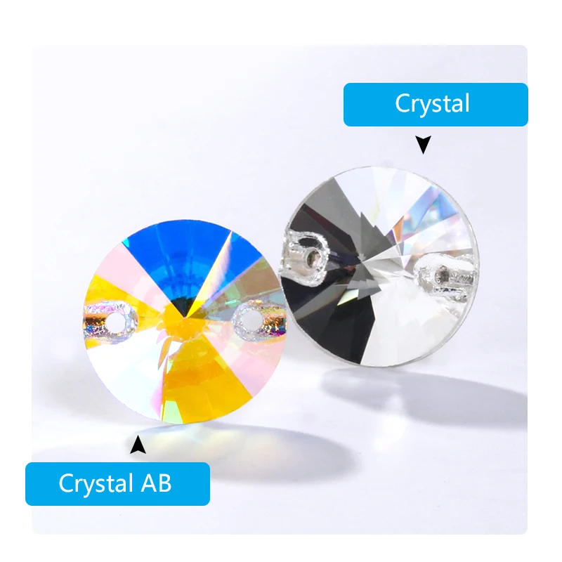 

XiChuan Top Rivoli Glass Sew On Rhinestone Flatback Bead Glass Crystal For Needlework DIY Dress Accessories Jewelry Making