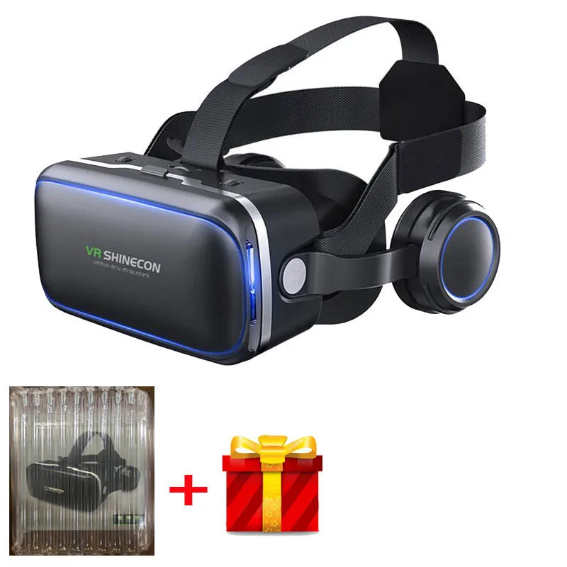 Bundle 2 VR shinecon 6.0 гарнитура Версия Очки виртуальной реальности 3D очки гарнитура шлемы смартфон полный пакет+ контроллер - Цвет: Bundle 2