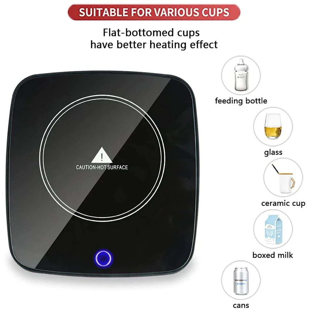 

US/EU PlugCoffee Mug Cup Warmer for Office Home with Three Temperature Settings Auto-on/off Waterproof Thermostatic Heat Cup Pad