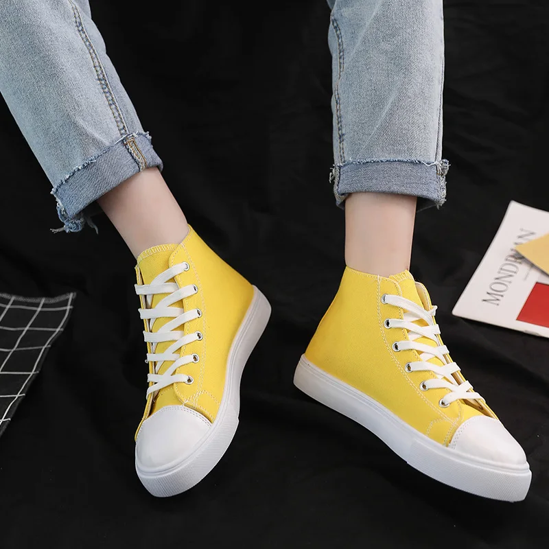 Новинка Весна 2020 Женская парусиновая обувь в уличном стиле классные женские