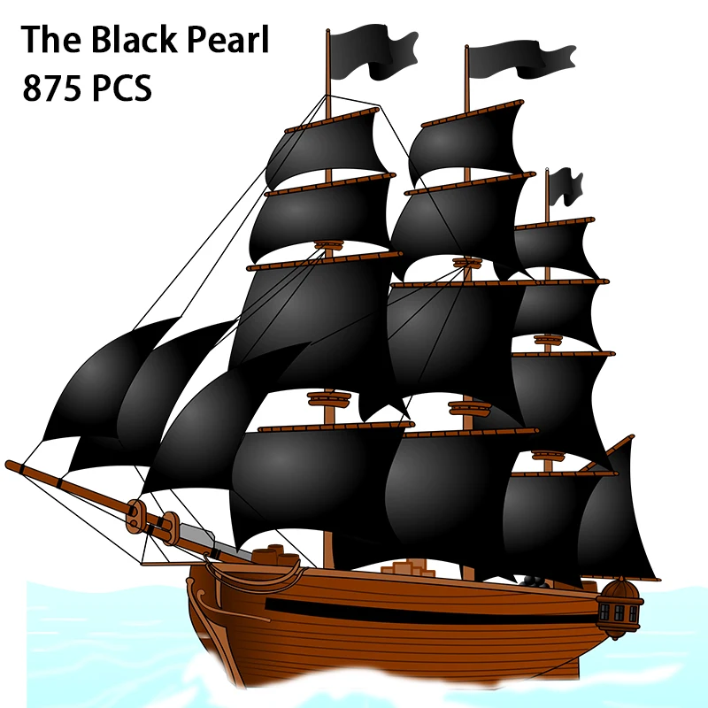 В наличии Новый 875 шт. с цифры от Black Pearl конструкторные блоки Детские кубики фильм