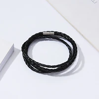 multilayer charm bracelets jewelry bangles fashion braided pu leather bracelets for men lover boys males couple birthday gifts