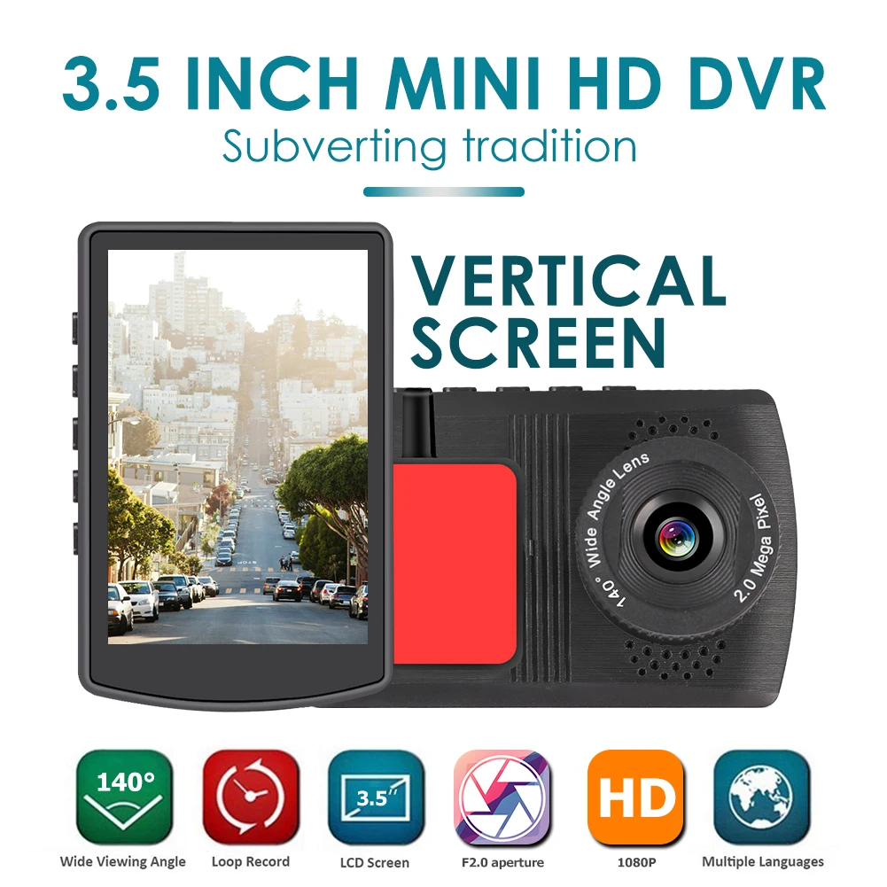 V10 1080p Full HD Видеорегистраторы для автомобилей приборной панели Камера 140 градусов