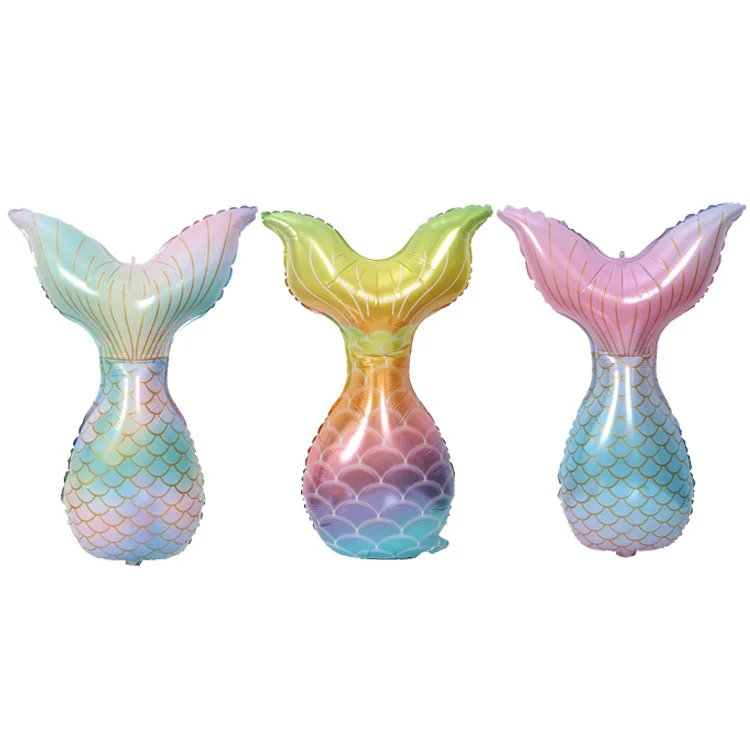 

Mermaid decoration children cartoon toy mermaid tail floating air ball wedding birthday mermaid party decoration balloon