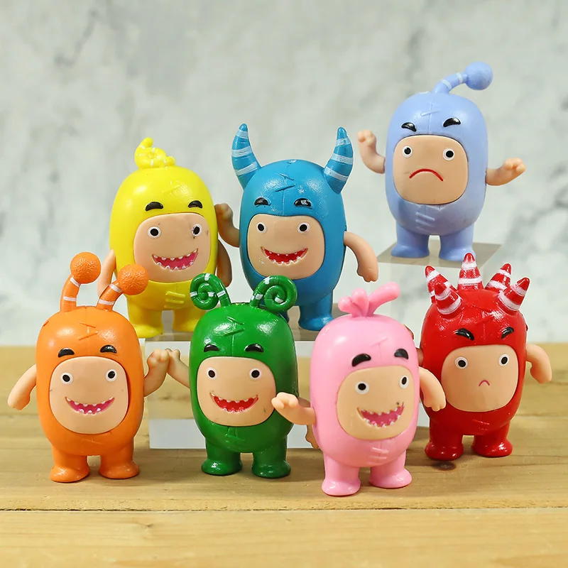 

Мини-фигурки ODDBODS из ПВХ, 7 см, набор мультяшных персонажей, 7 шт.