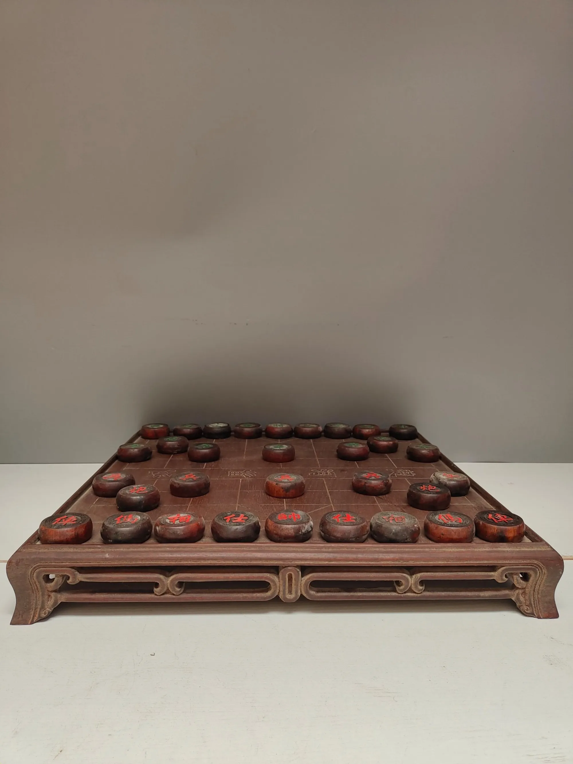 

20" Tibet Buddhism Old Rosewood Chinese xiangqi Chess checkerboard set Chuhe Hanjie Chess game Ornaments Puzzle game