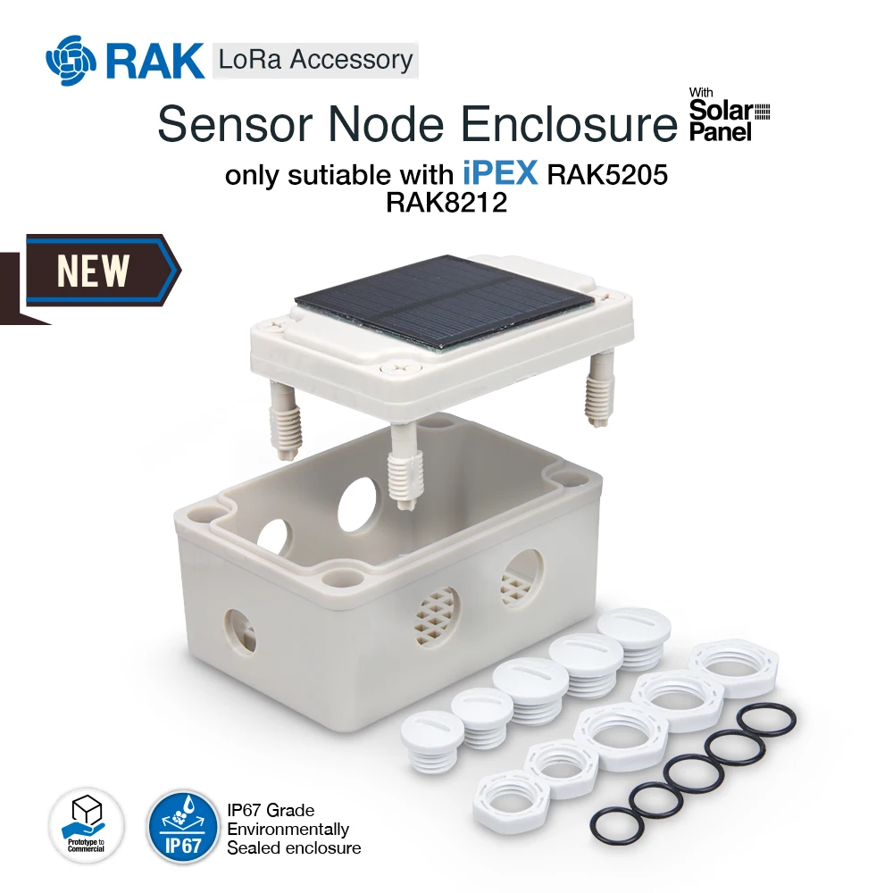 Корпус с датчиком IOT уличный корпус солнечной панелью для RAK5205 модуль трекера RAK8212
