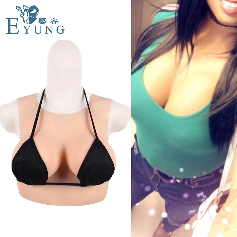 Eyung реалистичные накладные груди силиконовые формы поддельная Женская грудь для