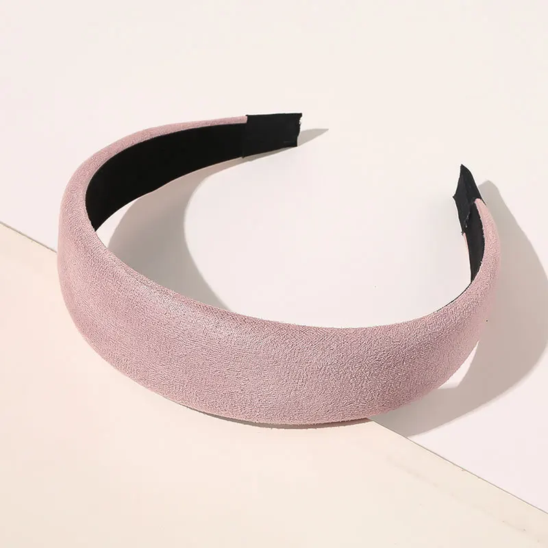 Повязка для волос однотонная Нескользящая повседневная с широким покрытием