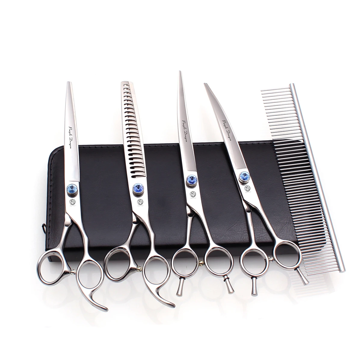 Pet Scissors Purple Dragon Brand 8&quot Japanese 440C Professional Thinning Shears 3004# Dog Hair Set Add Bag | Красота и здоровье