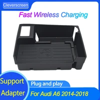 Wireless Charger For Audi 2014-2018 Cordless Charging Board Armrest Box Phone Holder For iPhone Charge Case