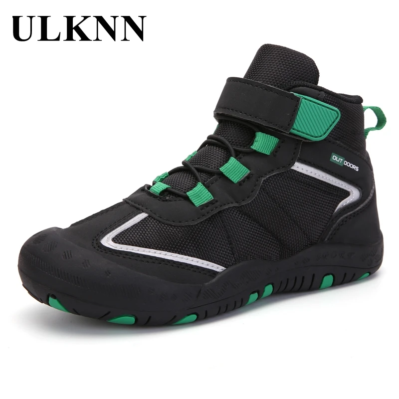 

ULKNN Children's Winter Snow Boots Outdoor Autumn Hiking Shoes Boys Non-slip Footwears Students Warm Casual Boots Kids Sports