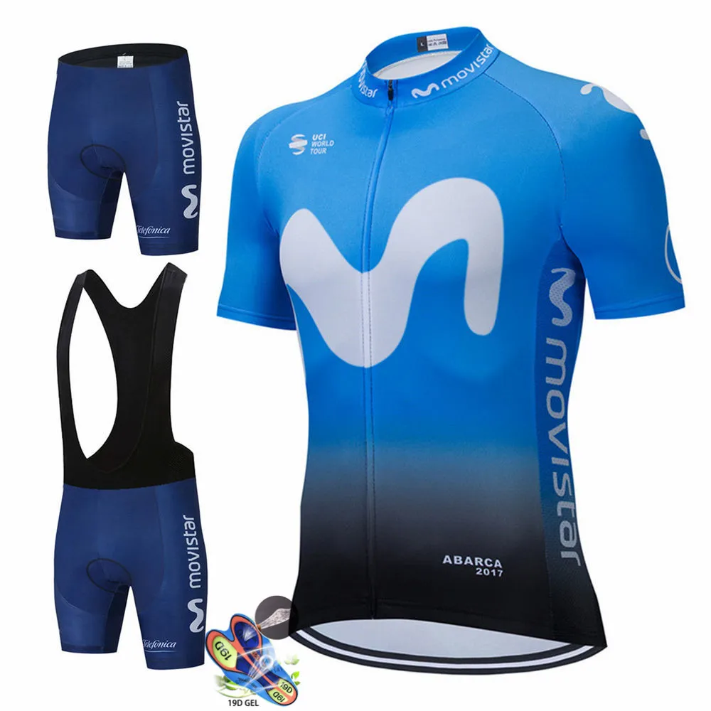 Movistar Summer Cycling Clothing Comfortable Racing Bicycle Clothes Suit Quick-Dry Mountain Bike Jersey Ropa Ciclismo | Спорт и