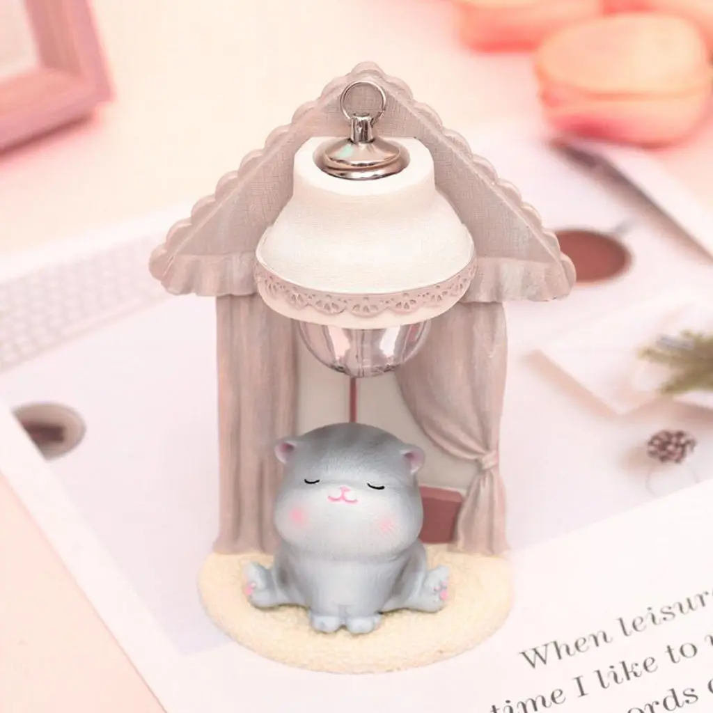 

Night Light for Kids Nursery Lamp with Kitty Statue Battery Operated Safe