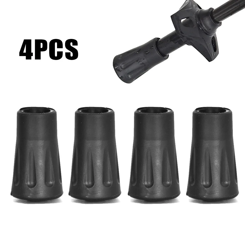 

4 Trekking Pole Protectors Reinforced Rubber Tip End Cap Hammers Trekking Pole Hiking Walking Stick Cane Climbing Accessories