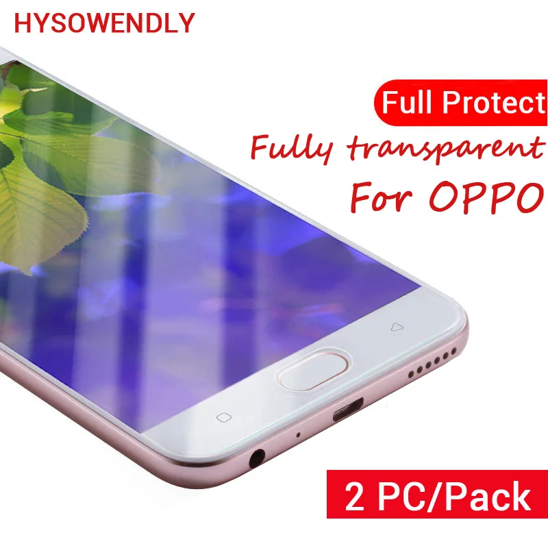 HYSOWENDLY 2pc 2.5D 9H Premium закаленное стекло для OPPO A37 A57 A59 A73 A77 A79 A83 R9 R9s Plus полное защитное