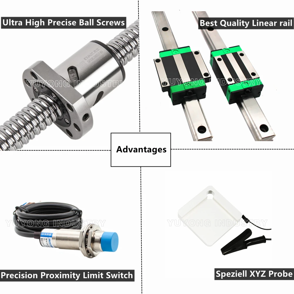Чёрный 1515 QueenAnt PRO V2 16 мм Большой шариковый винт чпу полный комплект линейный рельс