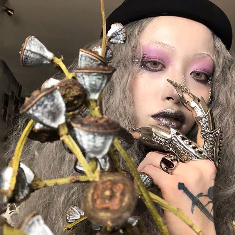 Фото Мужское кольцо вампира от BEIER, готическое антикварное кольцо из нержавеющей стали с гробом фиолетового цвета в стиле панк-рок, Ювелирное Укр... №2